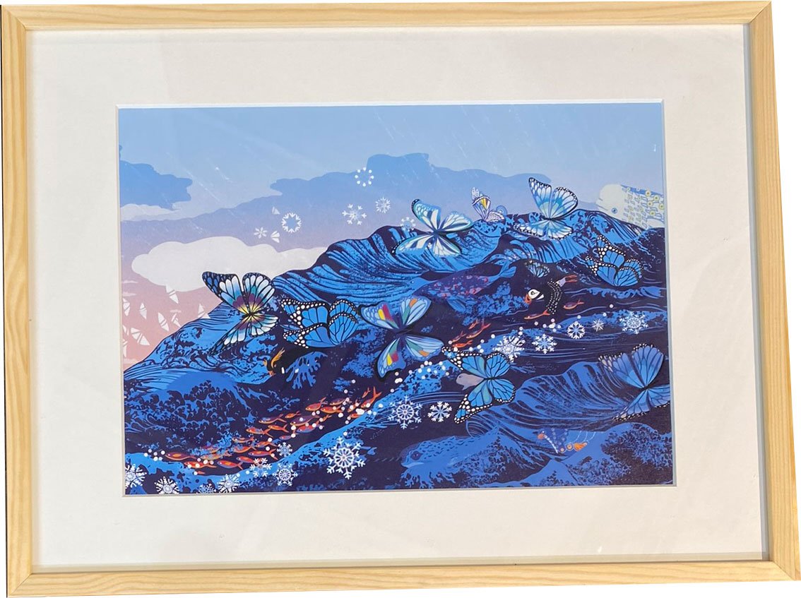 Peggy Nille, plakat indrammet i fyrtrsramme 30x40cm