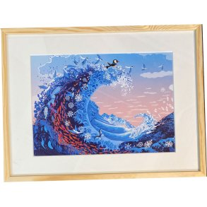 Peggy Nille, plakat indrammet i fyrtrsramme 30x40cm