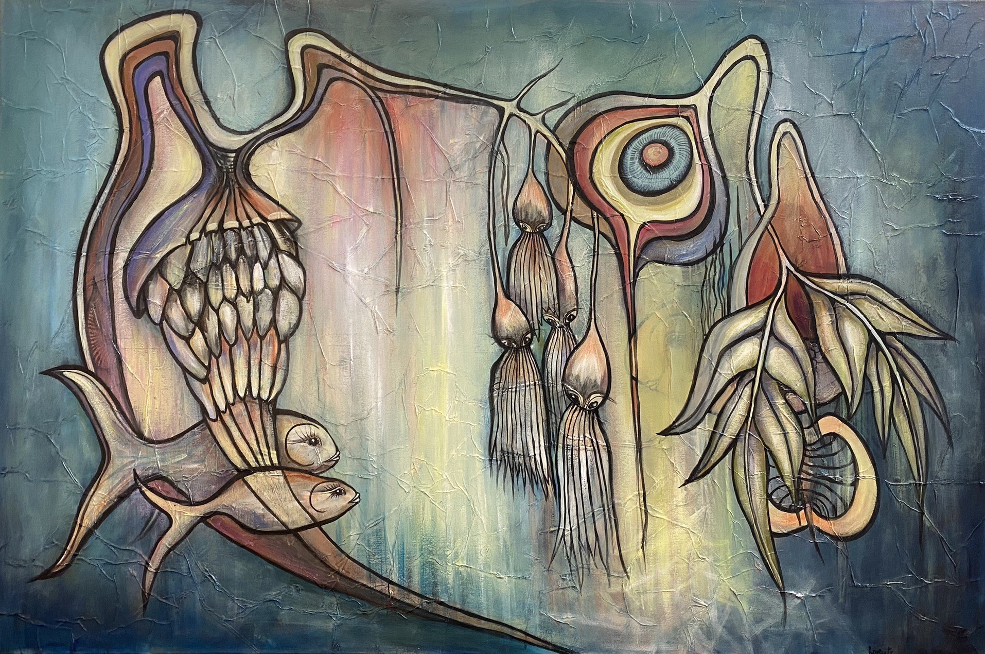 Henriette Lorentz, Vgtlse drmme, maleri 100x150cm