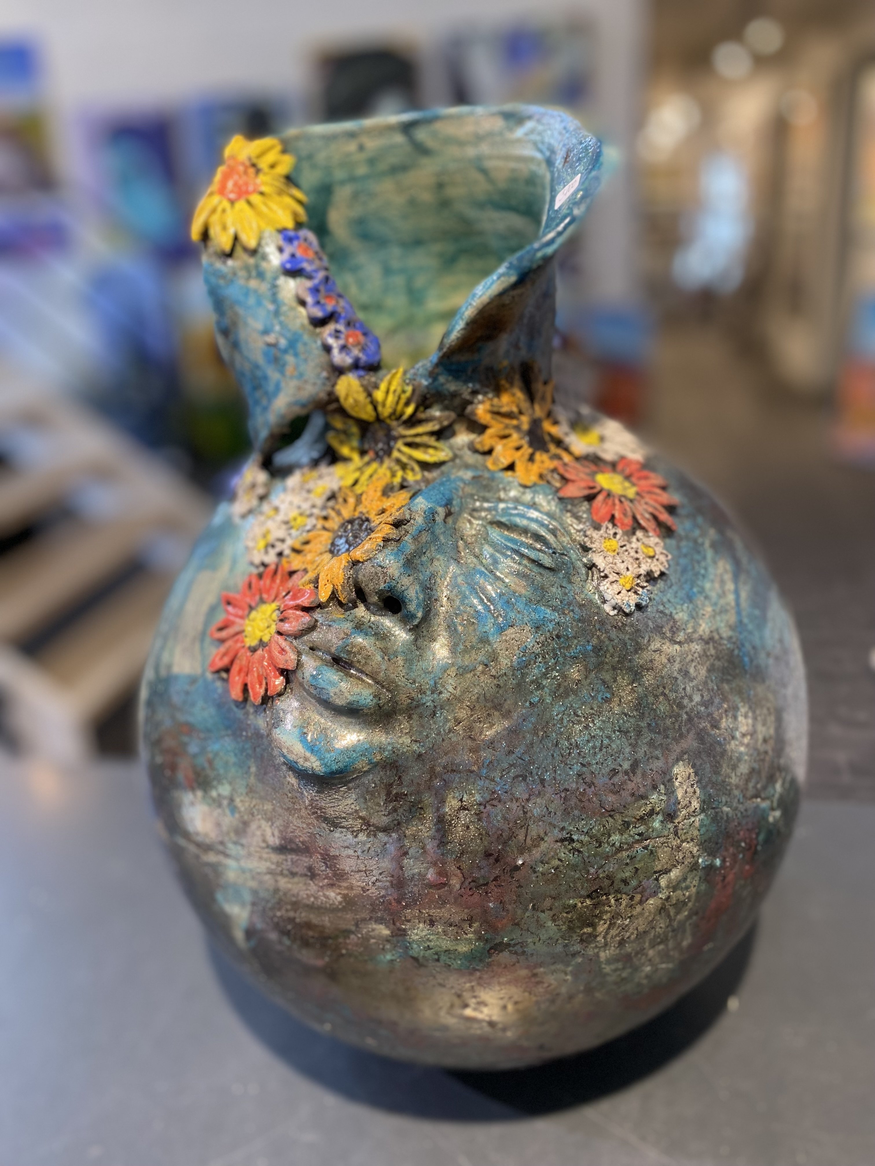 Dorit Knudsen Skulptur med ansigt