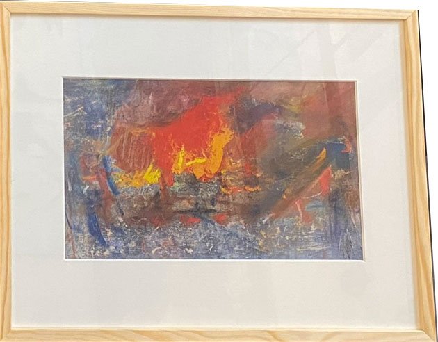 Oluf Hst, plakat indrammet i fyrtrsramme 30x40cm