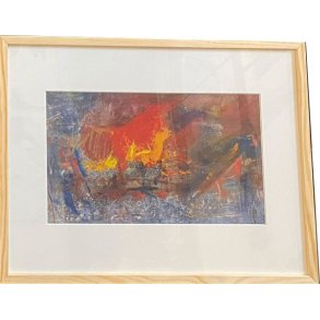 Oluf Hst, plakat indrammet i fyrtrsramme 30x40cm