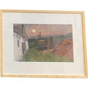 Oluf Hst, plakat indrammet i fyrtrsramme 30x40cm