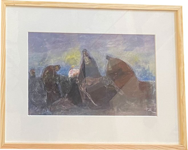 Oluf Hst, plakat indrammet i fyrtrsramme 30x40cm
