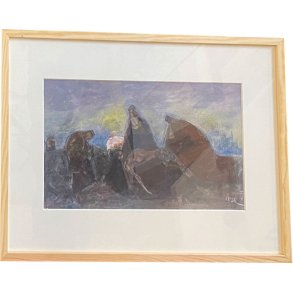 Oluf Hst, plakat indrammet i fyrtrsramme 30x40cm