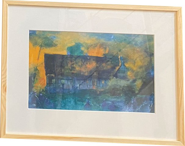 Oluf Hst, plakat indrammet i fyrtrsramme 30x40cm