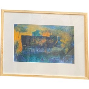 Oluf Hst, plakat indrammet i fyrtrsramme 30x40cm