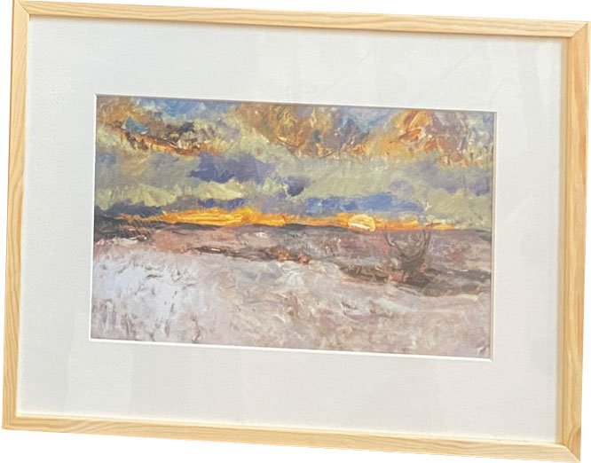 Oluf Hst, plakat indrammet i fyrtrsramme 30x40cm