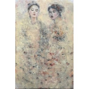 Jette Kirkeby 120x90cm maleri af kvinder