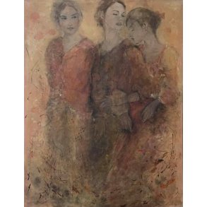 Jette Kirkeby 89x116cm maleri af kvinde