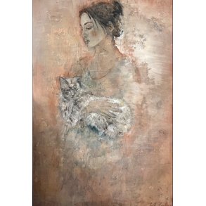 Jette Kirkeby 100x70cm maleri af kvinder