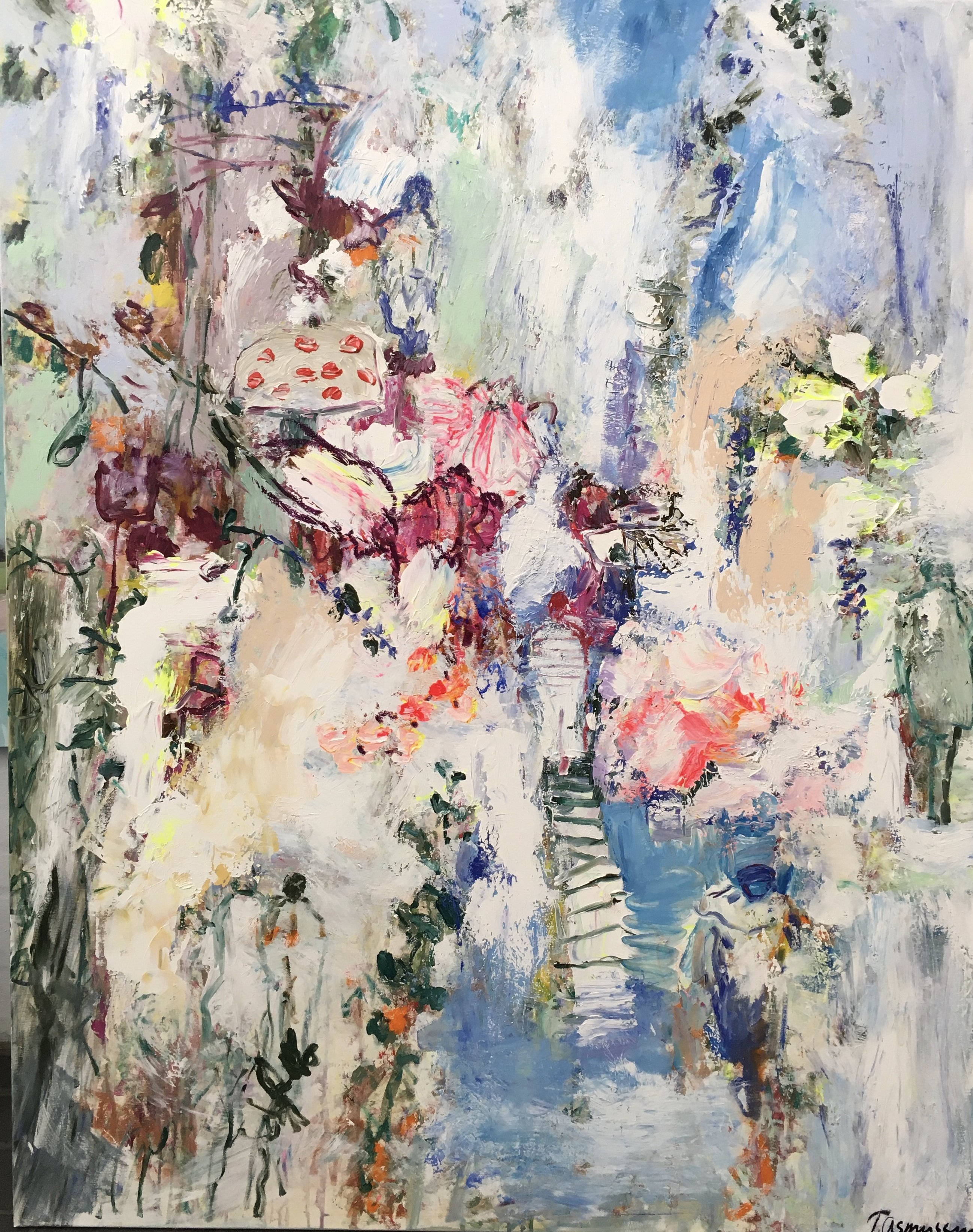 The more you look, maleri 150x120cm af Tina Asmussen
