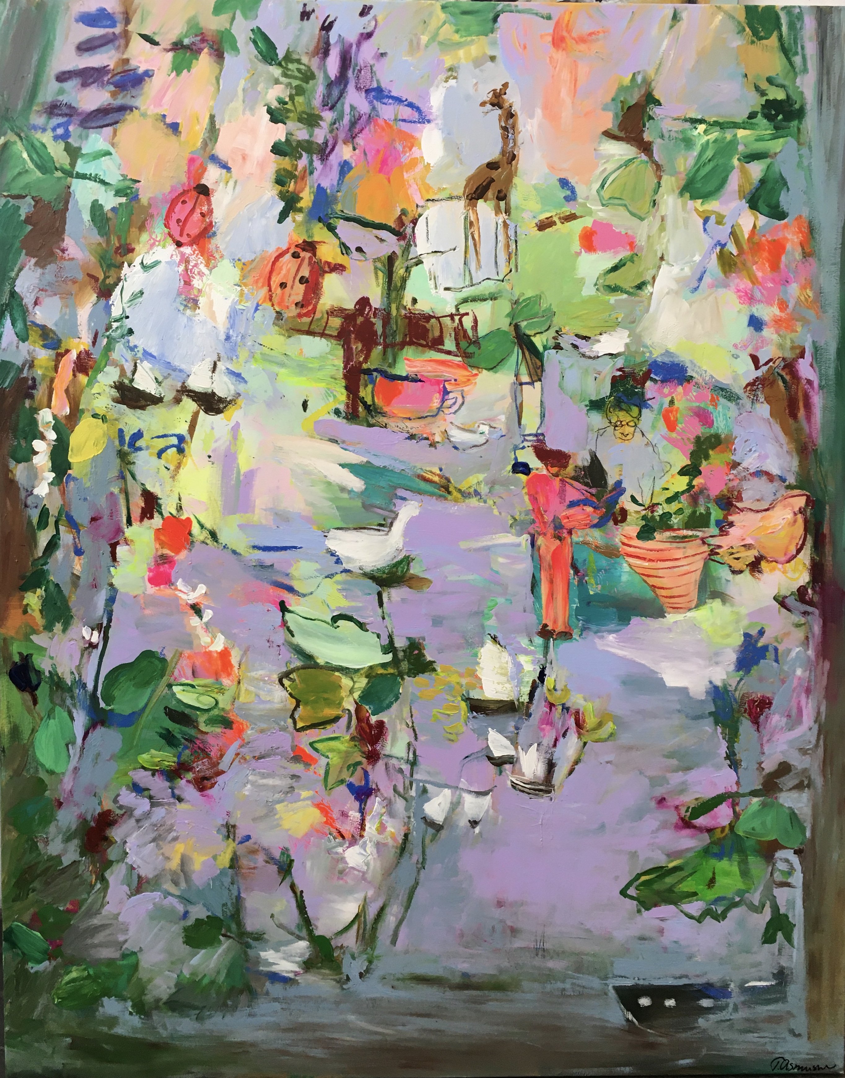 My own 200, maleri 150x120cm af Tina Asmussen
