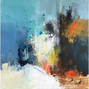 Wake up 50x50cm maleri  af Jesper Srensen