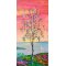Livsglde, maleri 40x20cm af Jannie Kloster