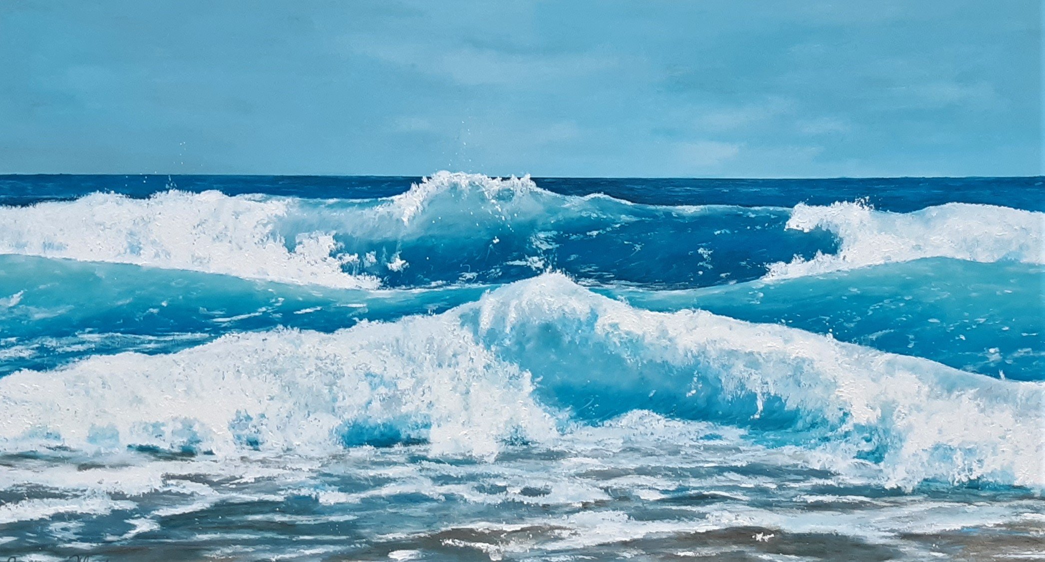 Fascination, maleri 110x60cm af Jannie Kloster