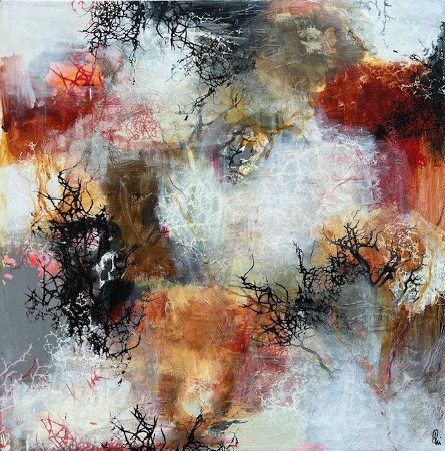 Rie Brdsgaard maleri 80x80cm