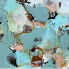 Rie Brdsgaard maleri 80x80cm