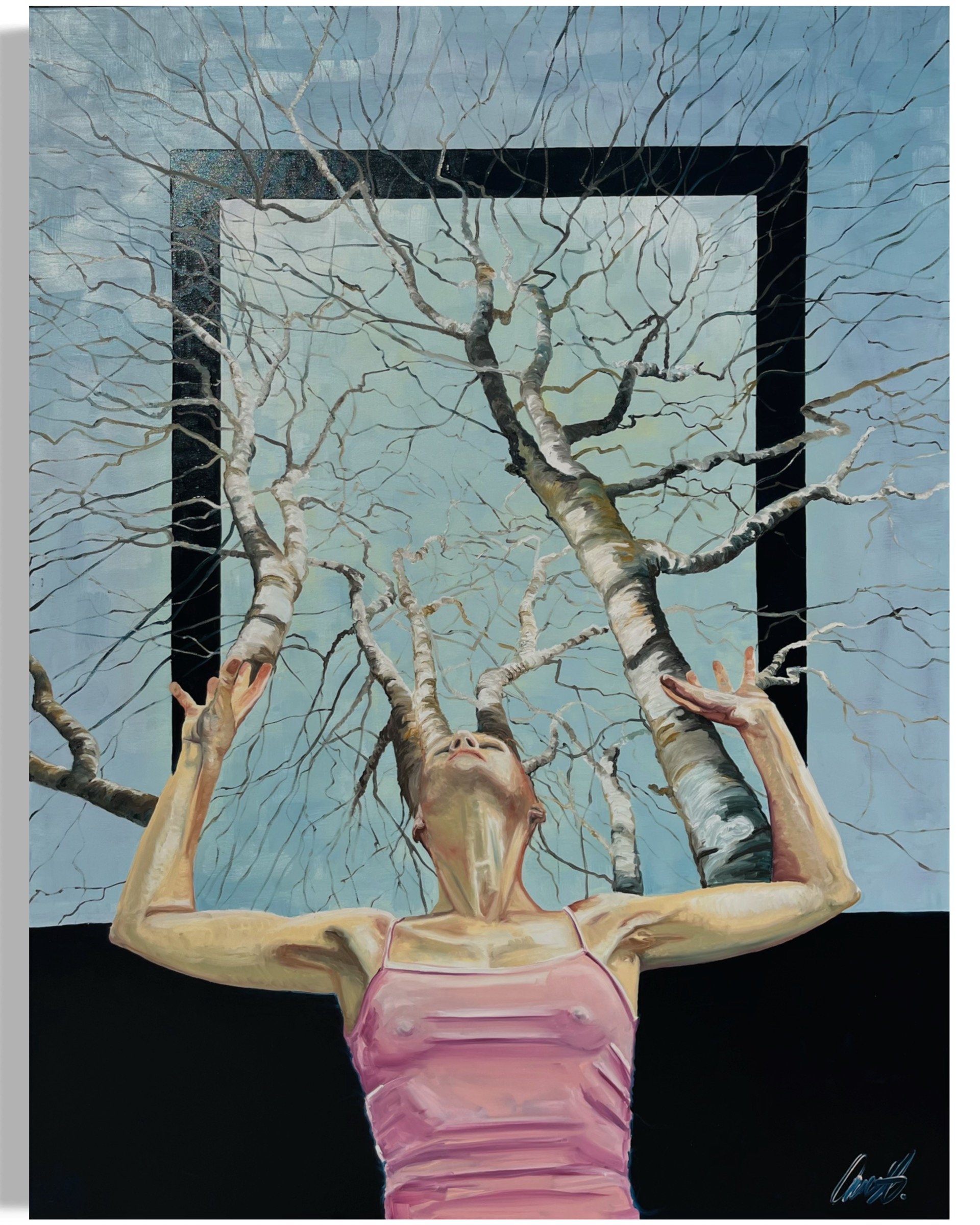Associationsrkkeflger 90x120cm maleri af Anne Mette Harkes
