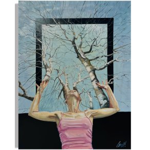 Associationsrkkeflger 90x120cm maleri af Anne Mette Harkes