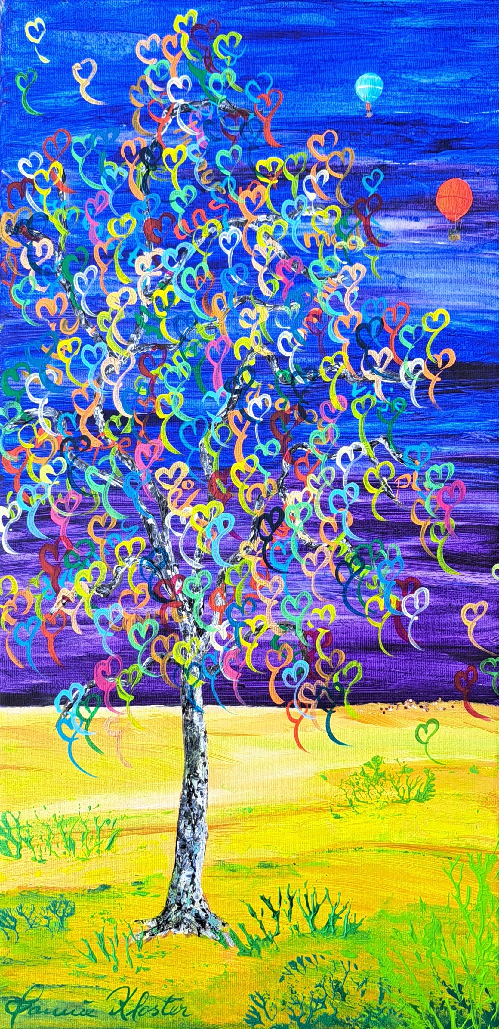 In my mind, maleri 40x20cm af Jannie Kloster