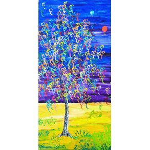 In my mind, maleri 40x20cm af Jannie Kloster