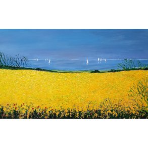 Danmark dejligst, maleri 30x50cm af Jannie Kloster