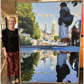 T�rvejr 150x200 maleri af Sarah H�i