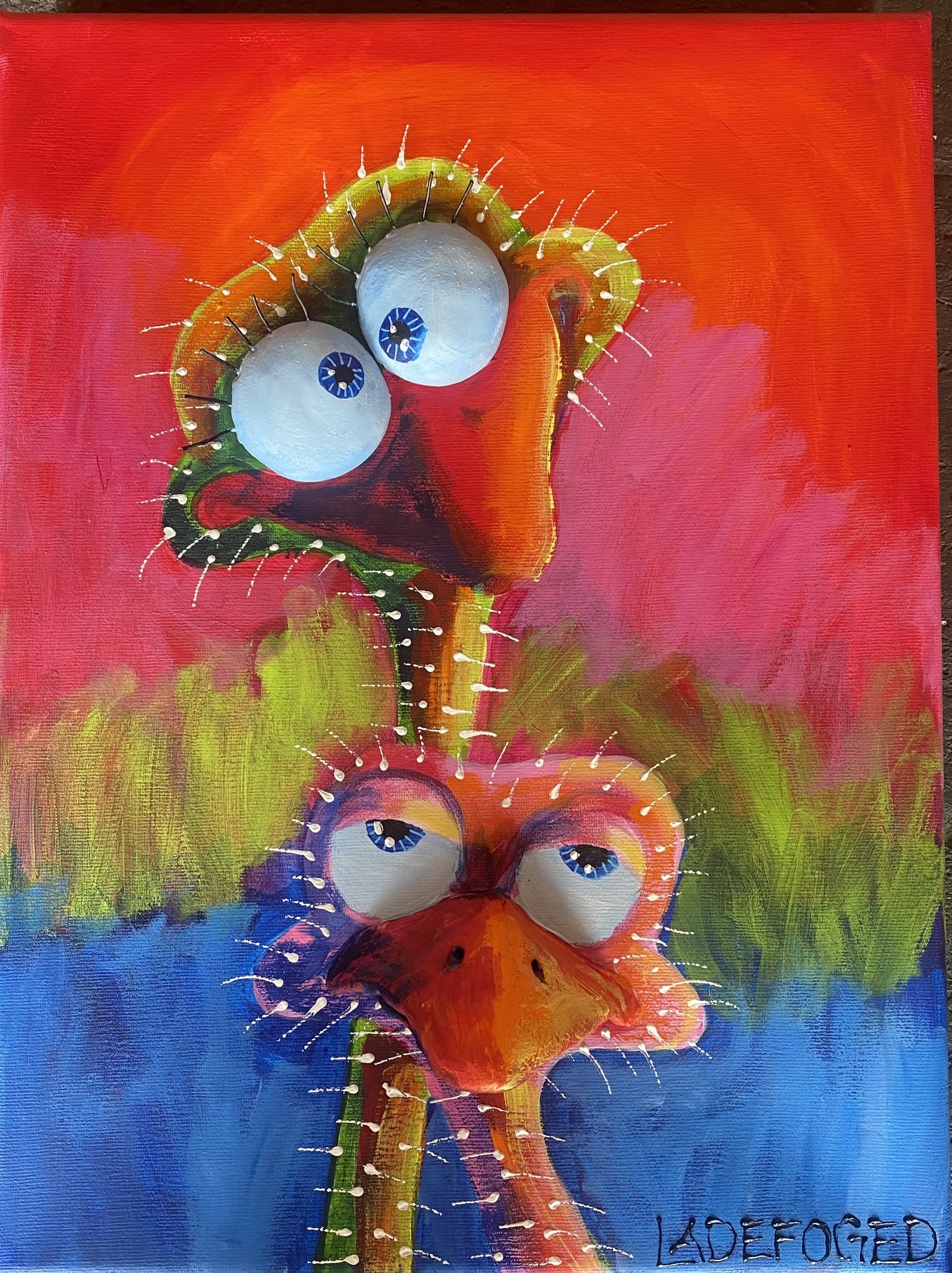 30x40cm 3D maleri af Jette Ladefoged