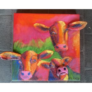 40x40cm 3D maleri af Jette Ladefoged