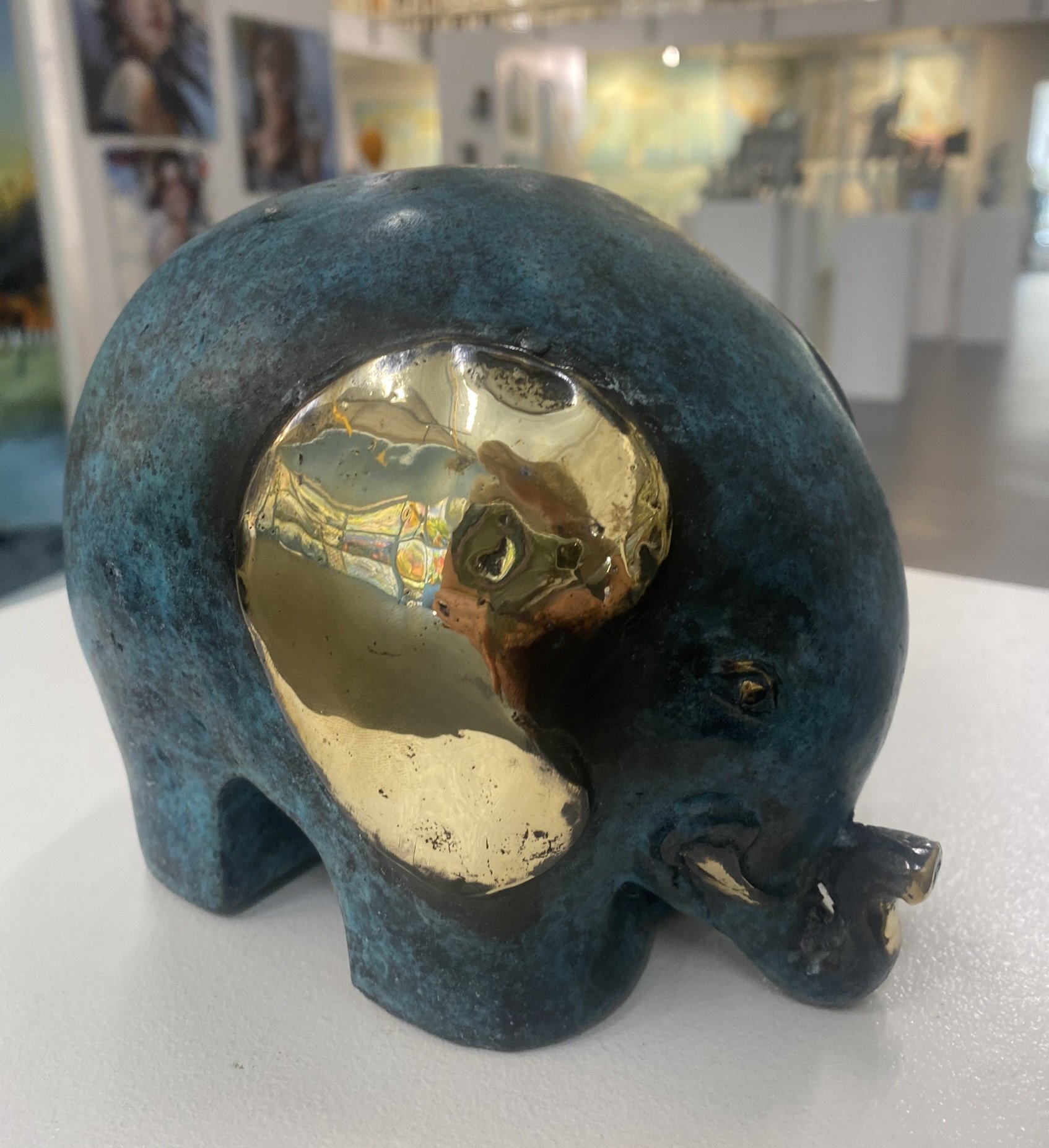 Elefant skulptur i bronze af Timor Antik