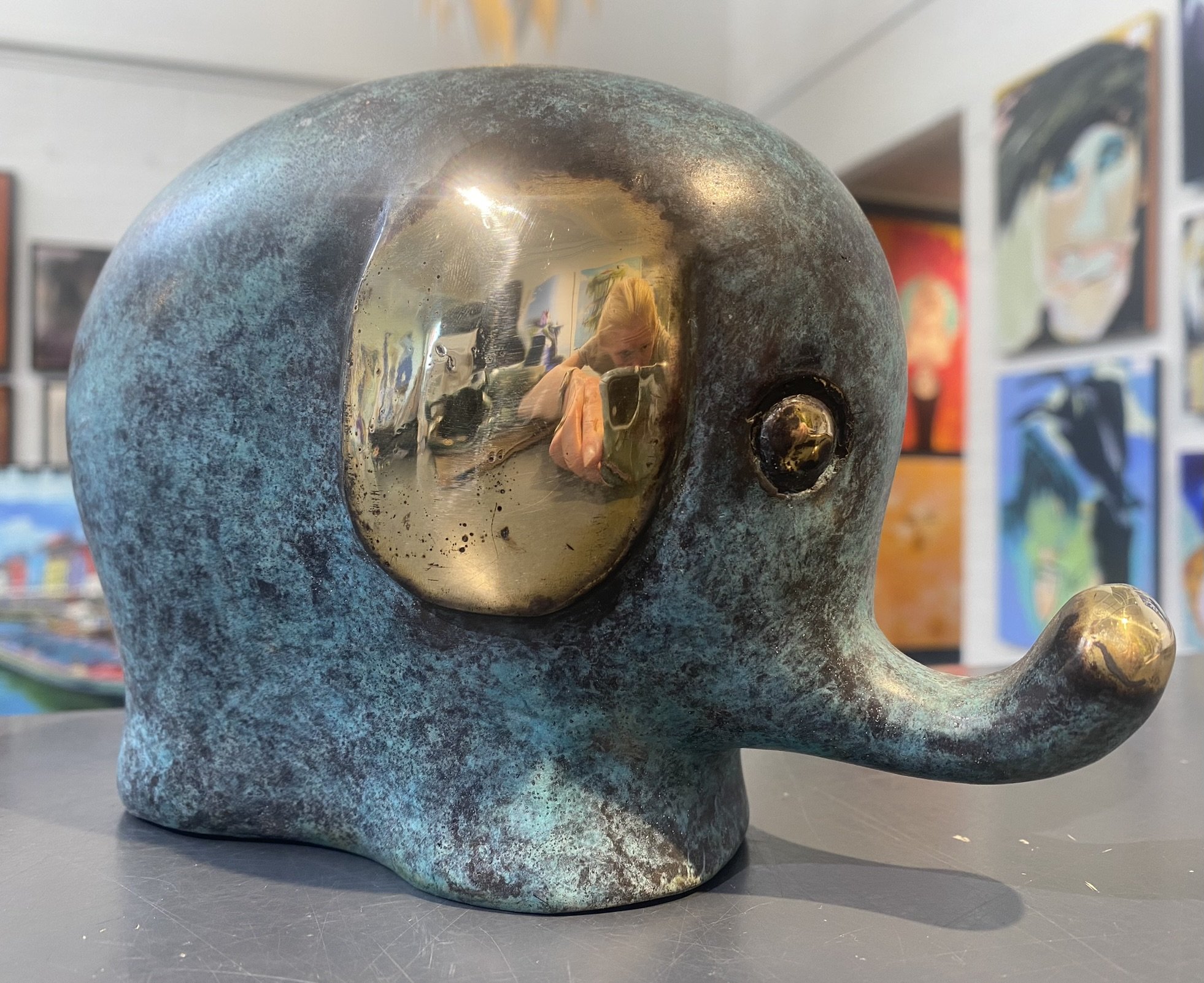 Elefant skulptur i bronze af Timor Antik