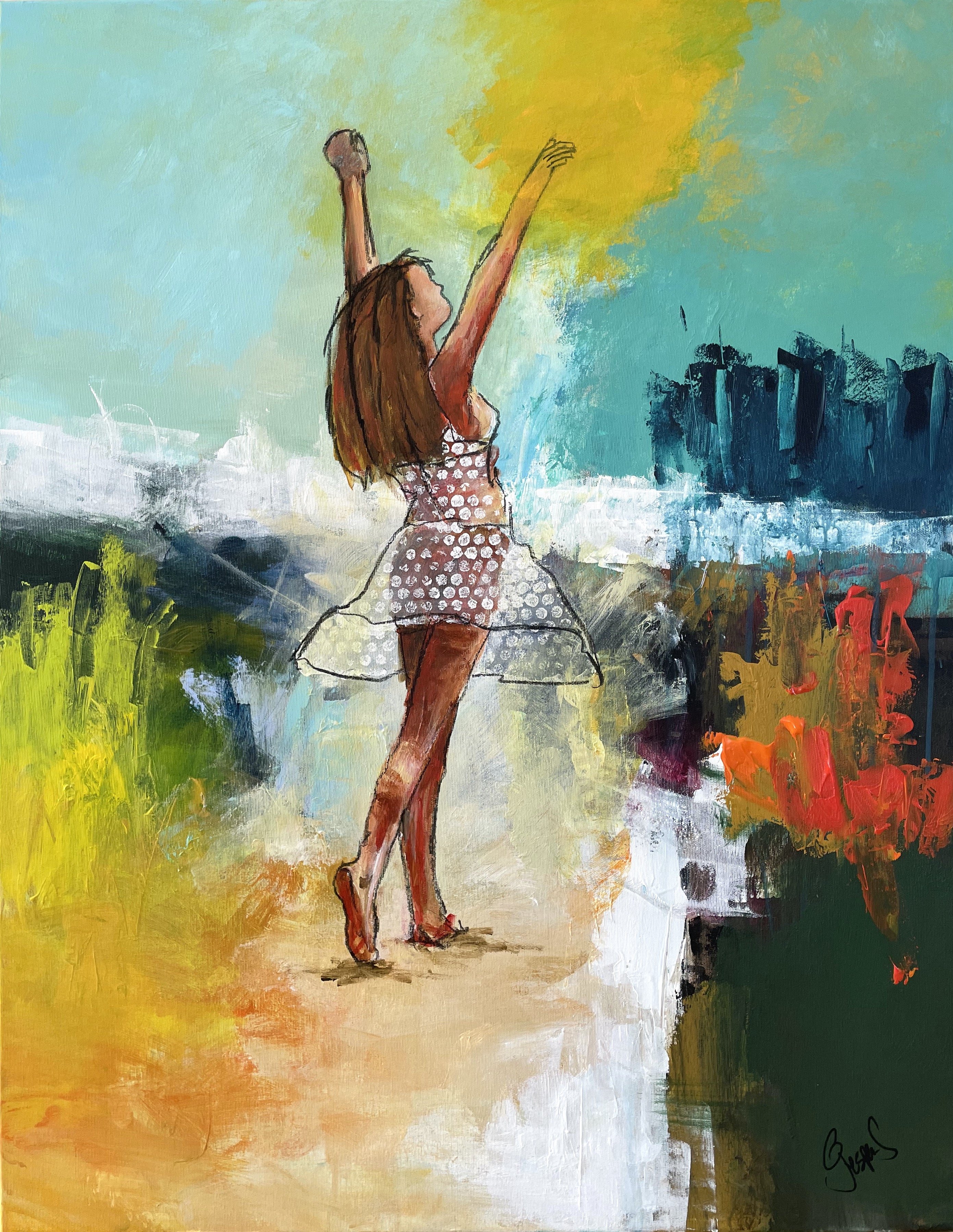 Morning Glory 70x90cm maleri  af Jesper Srensen