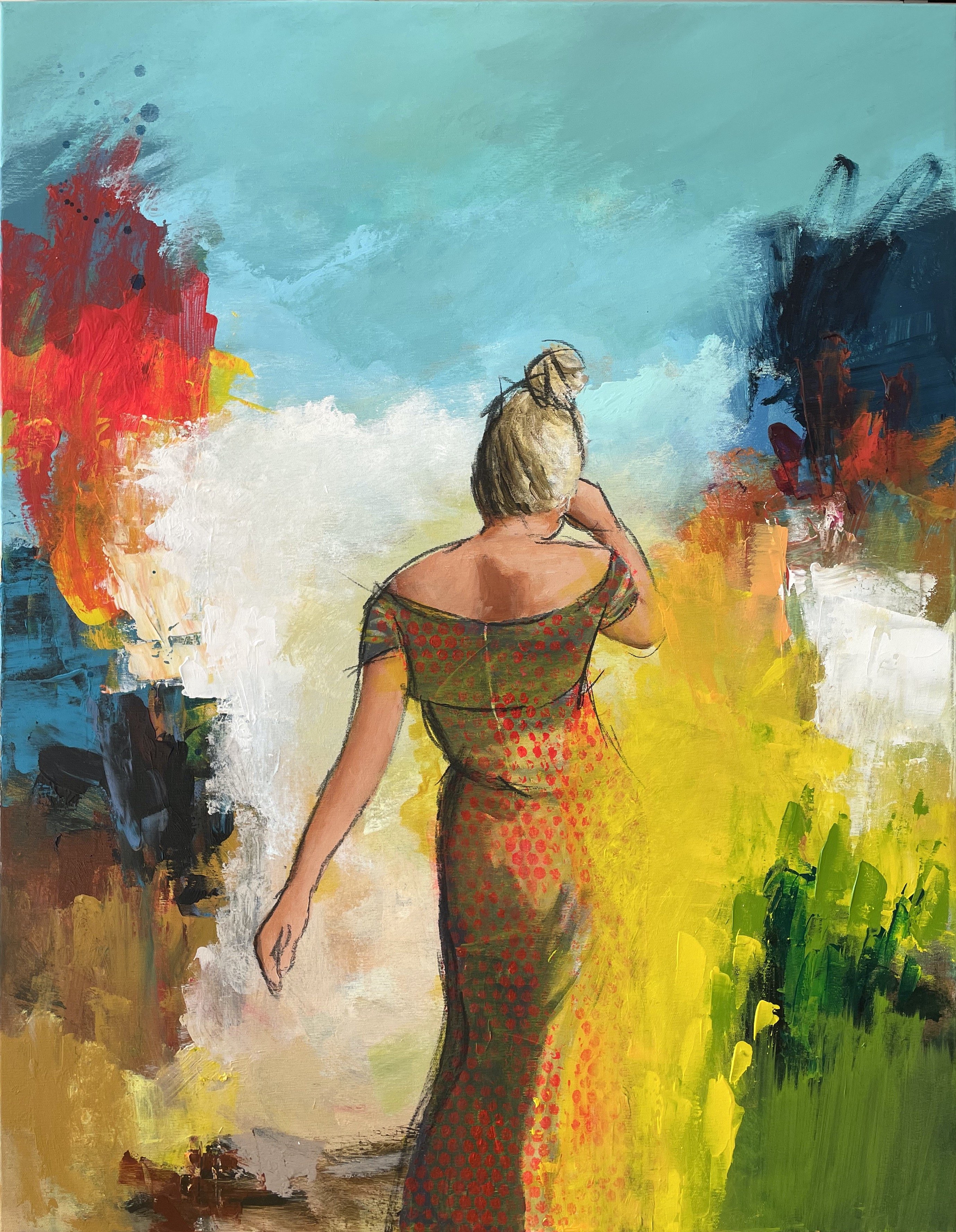On My way 70x90cm maleri  af Jesper Srensen