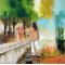 A Walk in the Park 100x100cm maleri  af Jesper Srensen