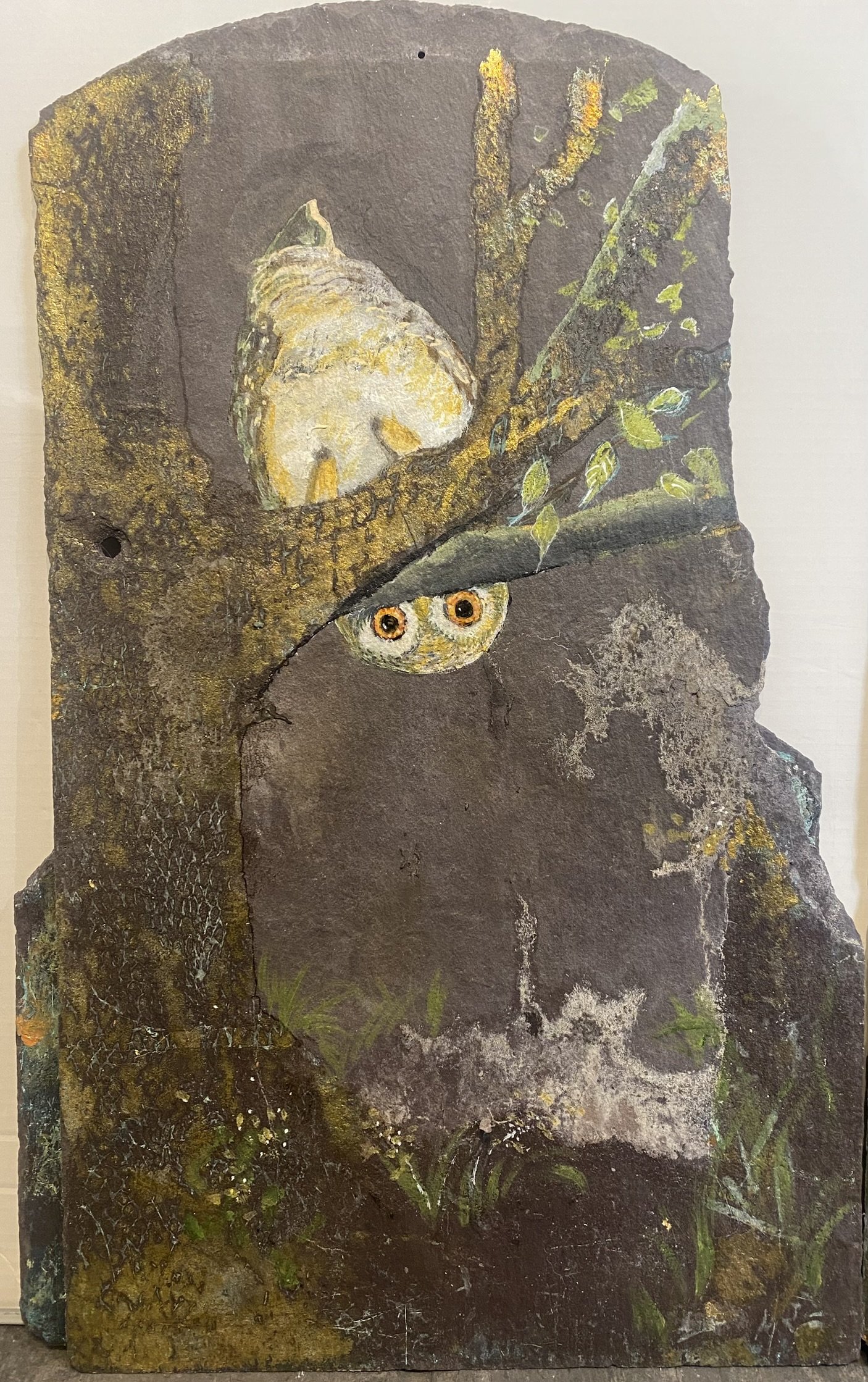 Anne-Mette Lehrskov, 30x60cm maleri af ugle