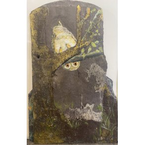 Anne-Mette Lehrskov, 30x60cm maleri af ugle
