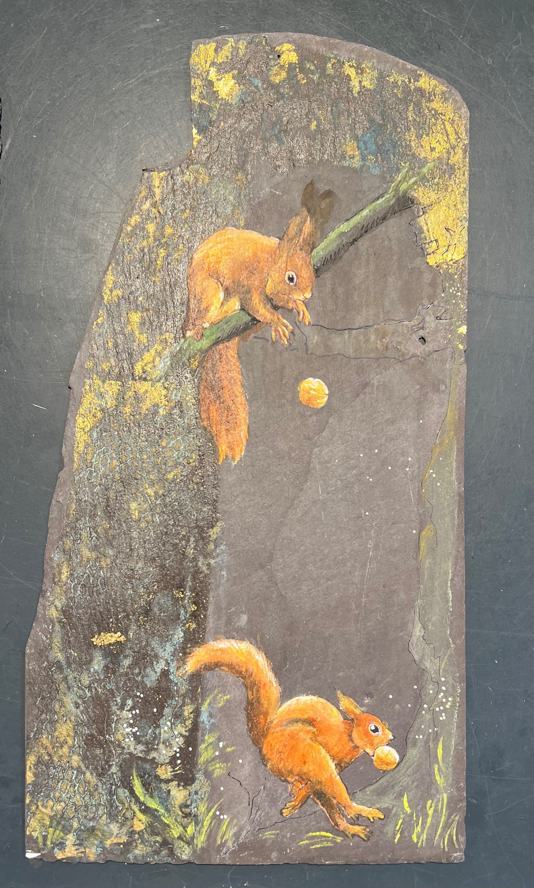 Anne-Mette Lehrskov, 30x60cm maleri af egern