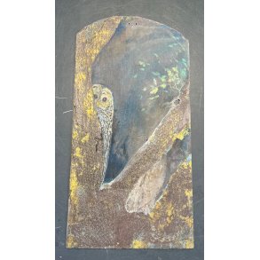 Anne-Mette Lehrskov, 30x60cm maleri af ugle