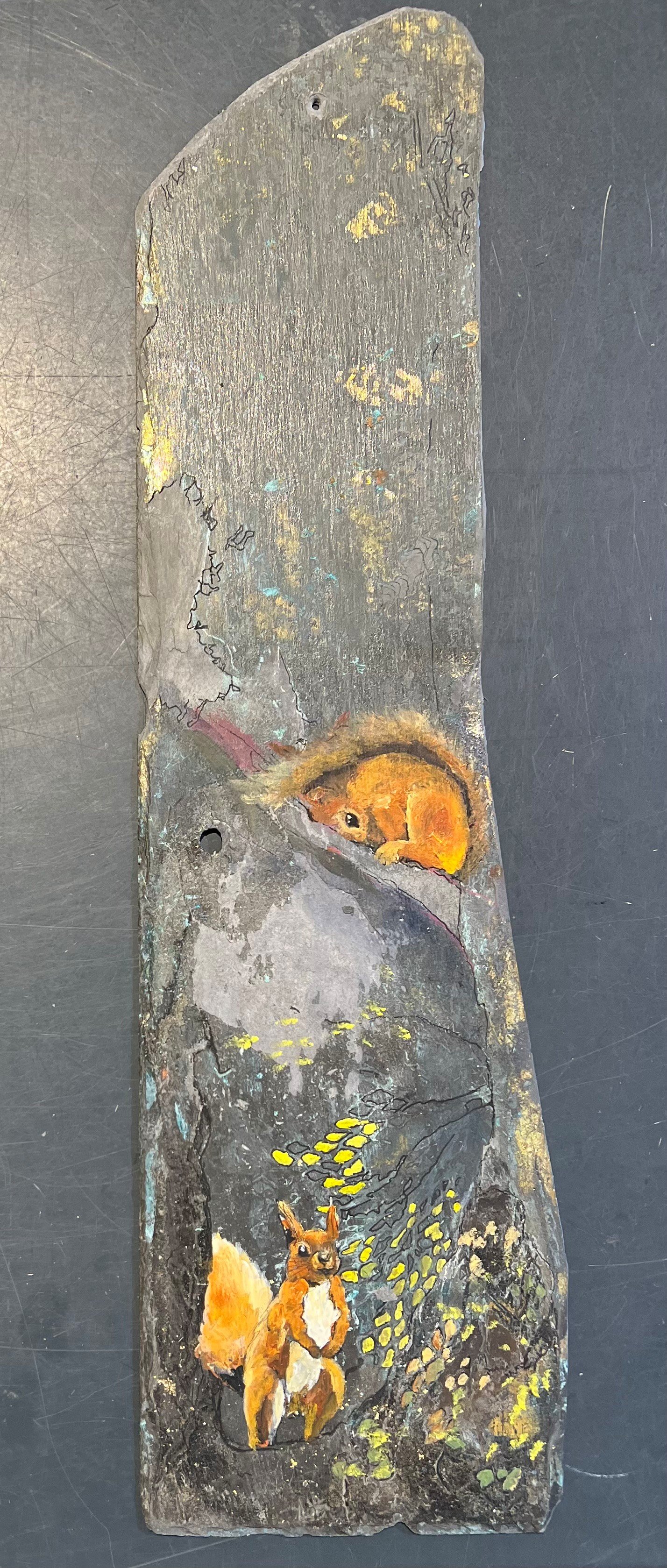 Anne-Mette Lehrskov, 15x60cm maleri af egern