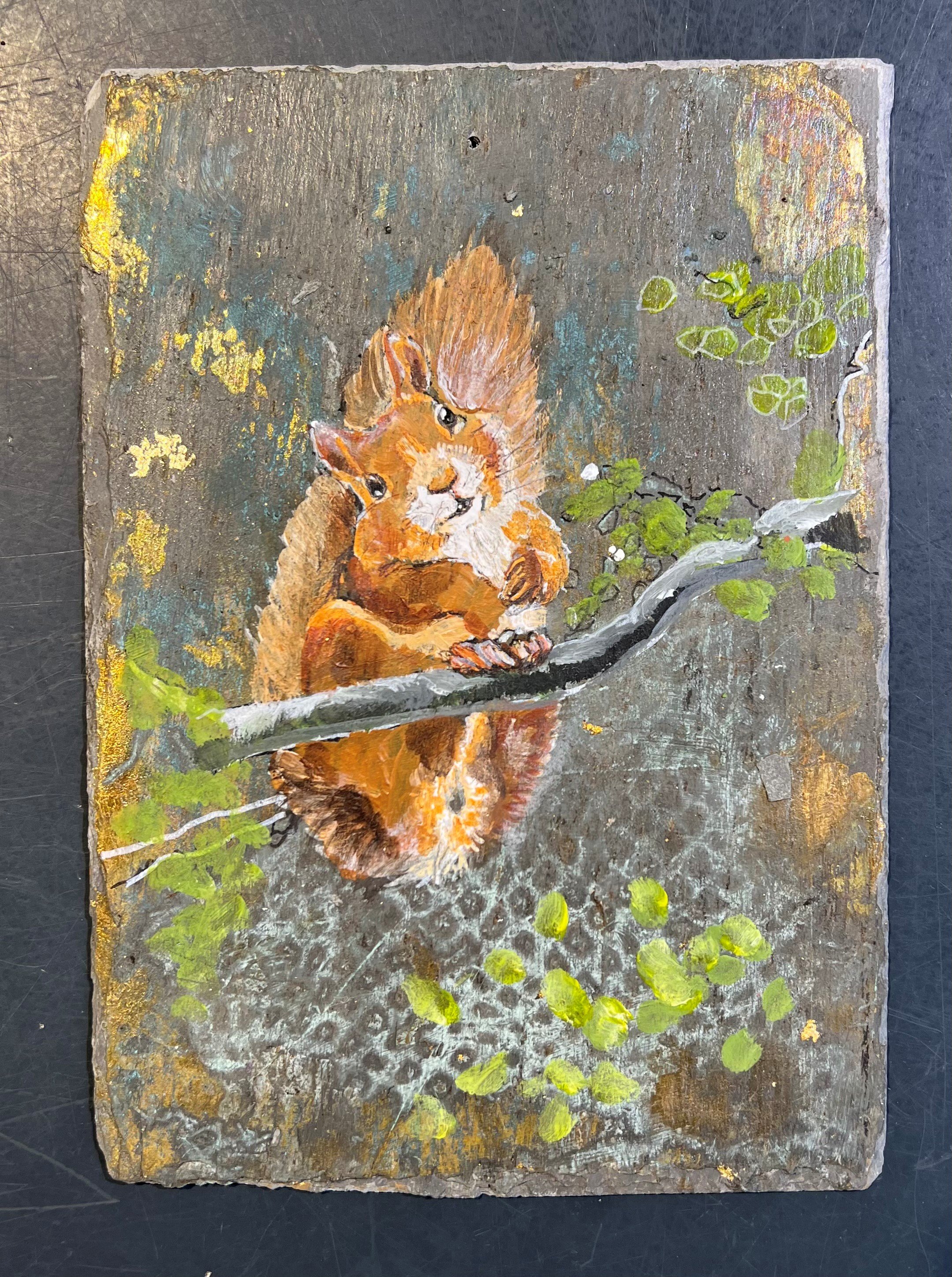 Anne-Mette Lehrskov, 20x25cm maleri af egern