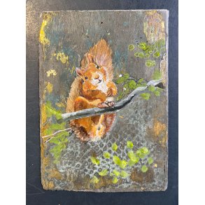 Anne-Mette Lehrskov, 20x25cm maleri af egern