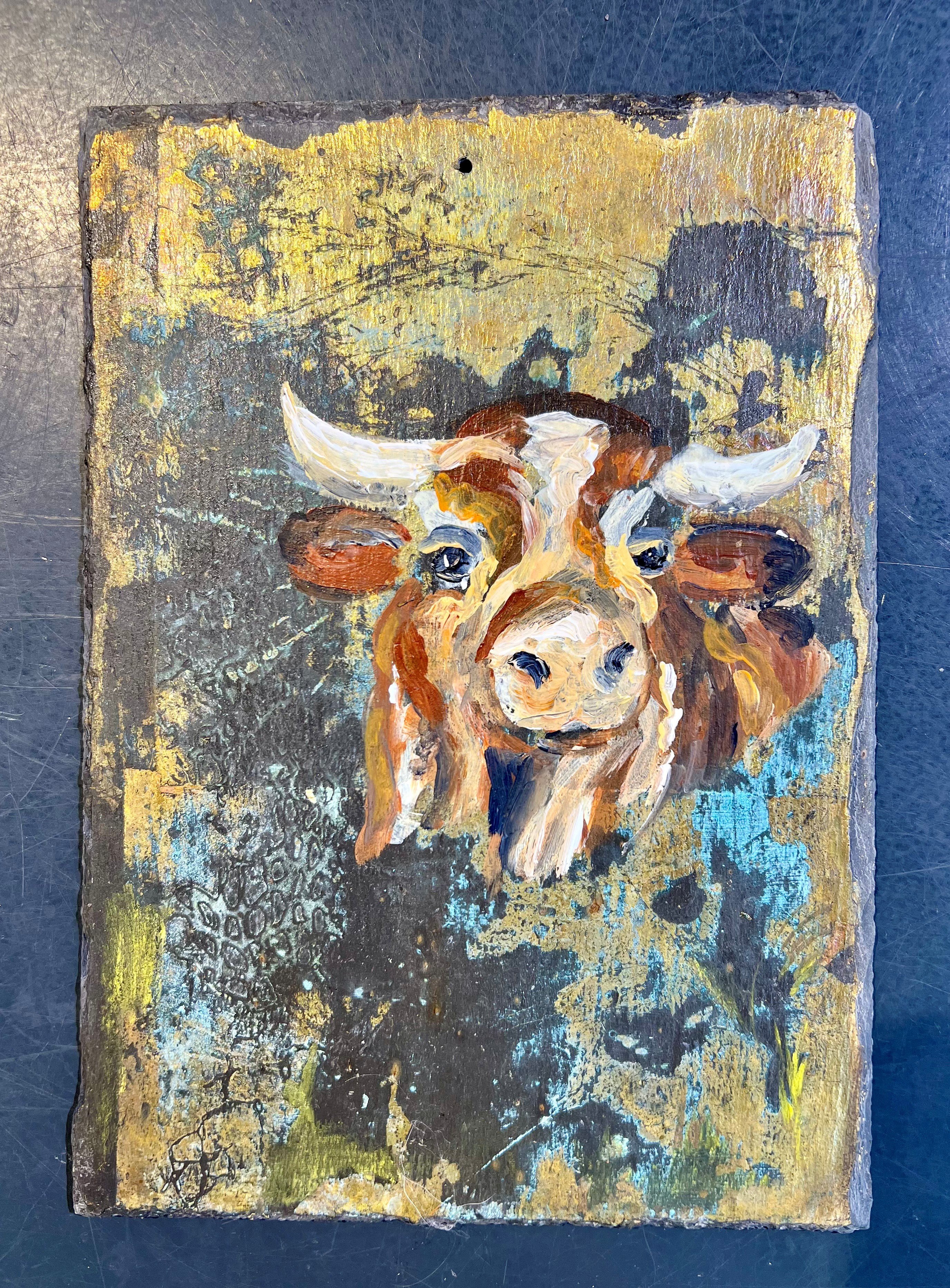 Anne-Mette Lehrskov, 20x25cm maleri af ko