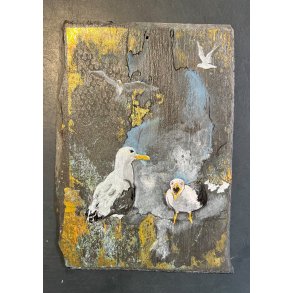 Anne-Mette Lehrskov, 20x25cm maleri af mger