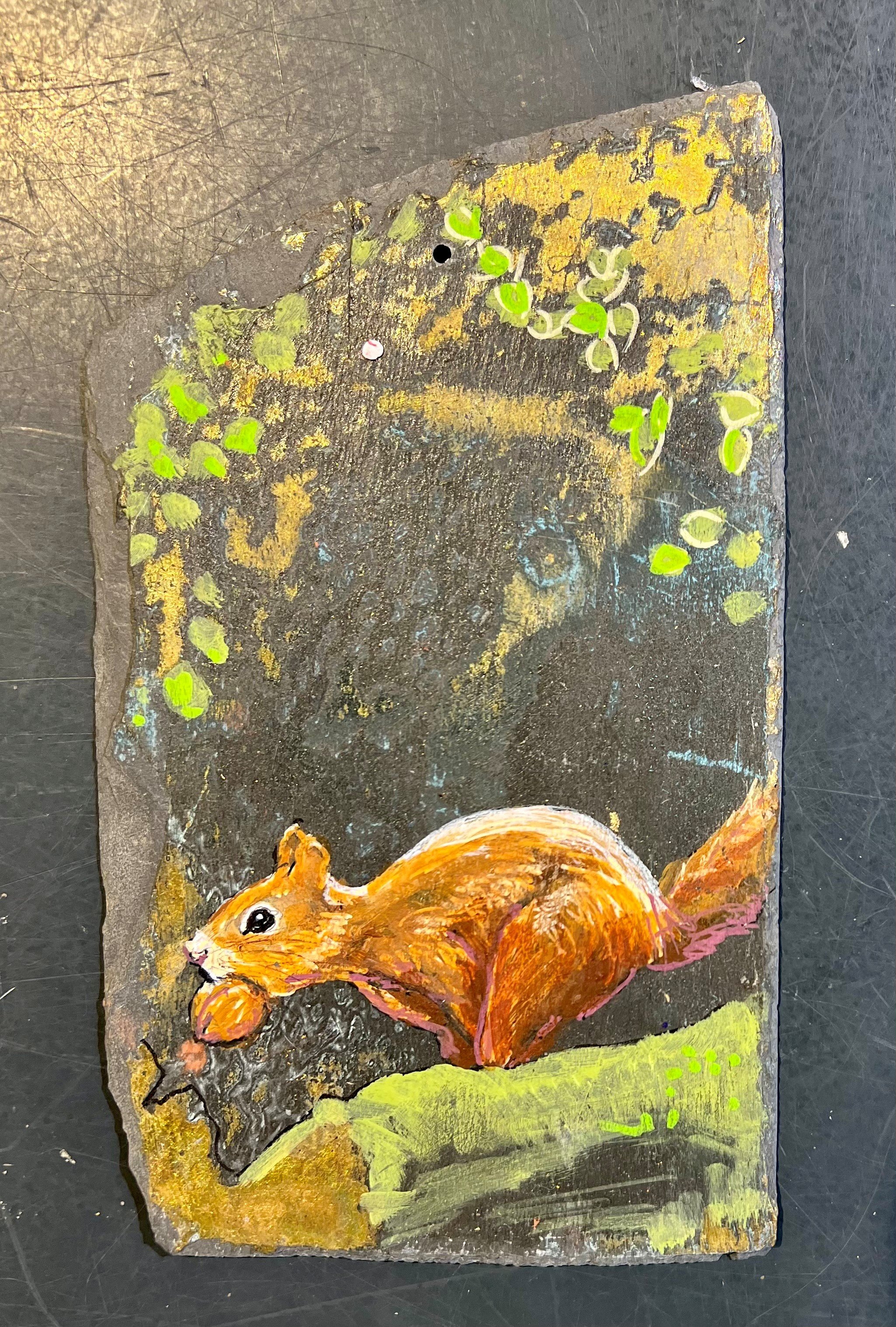 Anne-Mette Lehrskov, 12x18cm maleri p skiffer
