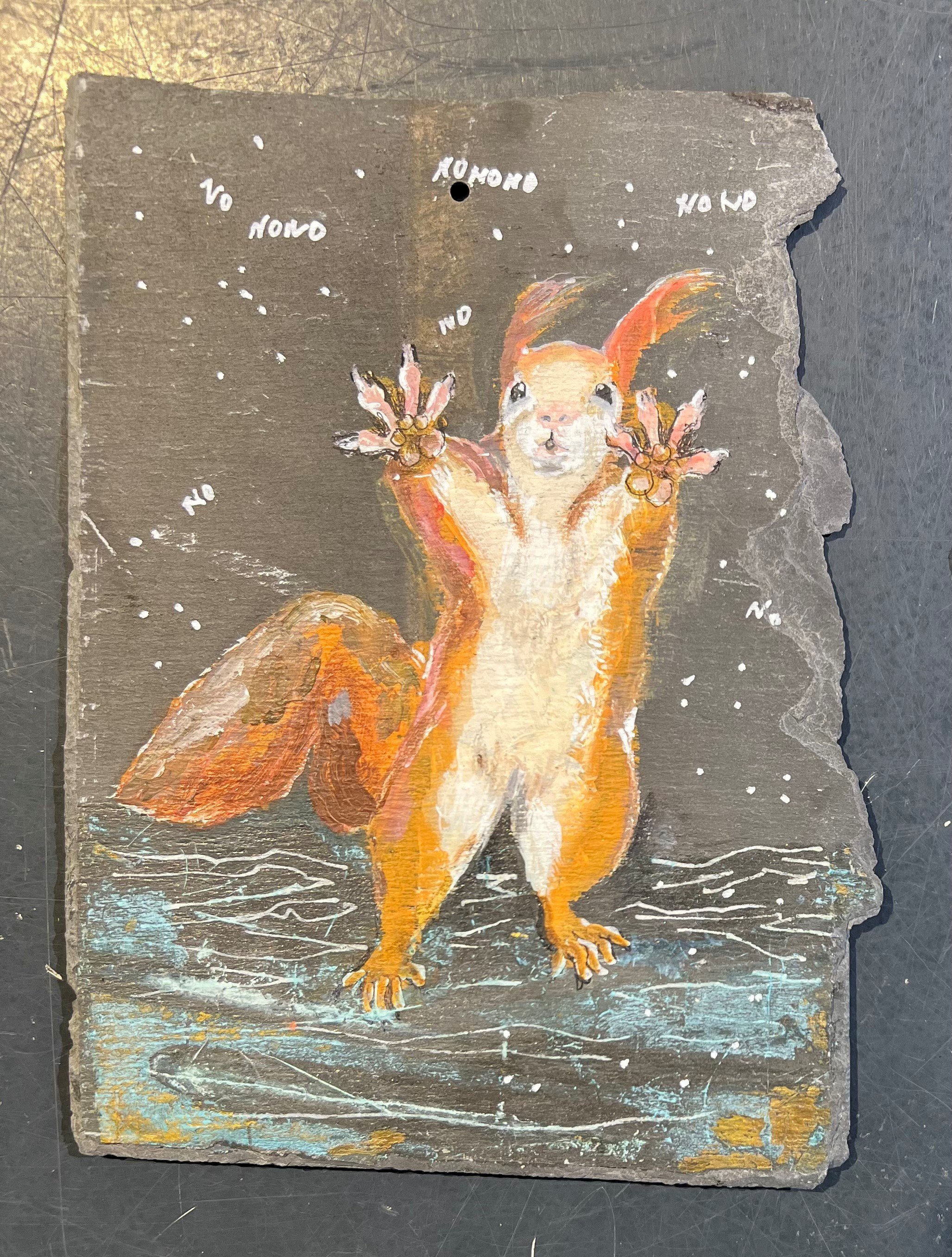 Anne-Mette Lehrskov, 12x18cm maleri p skiffer