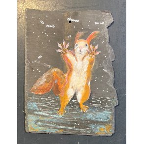 Anne-Mette Lehrskov, 12x18cm maleri p skiffer