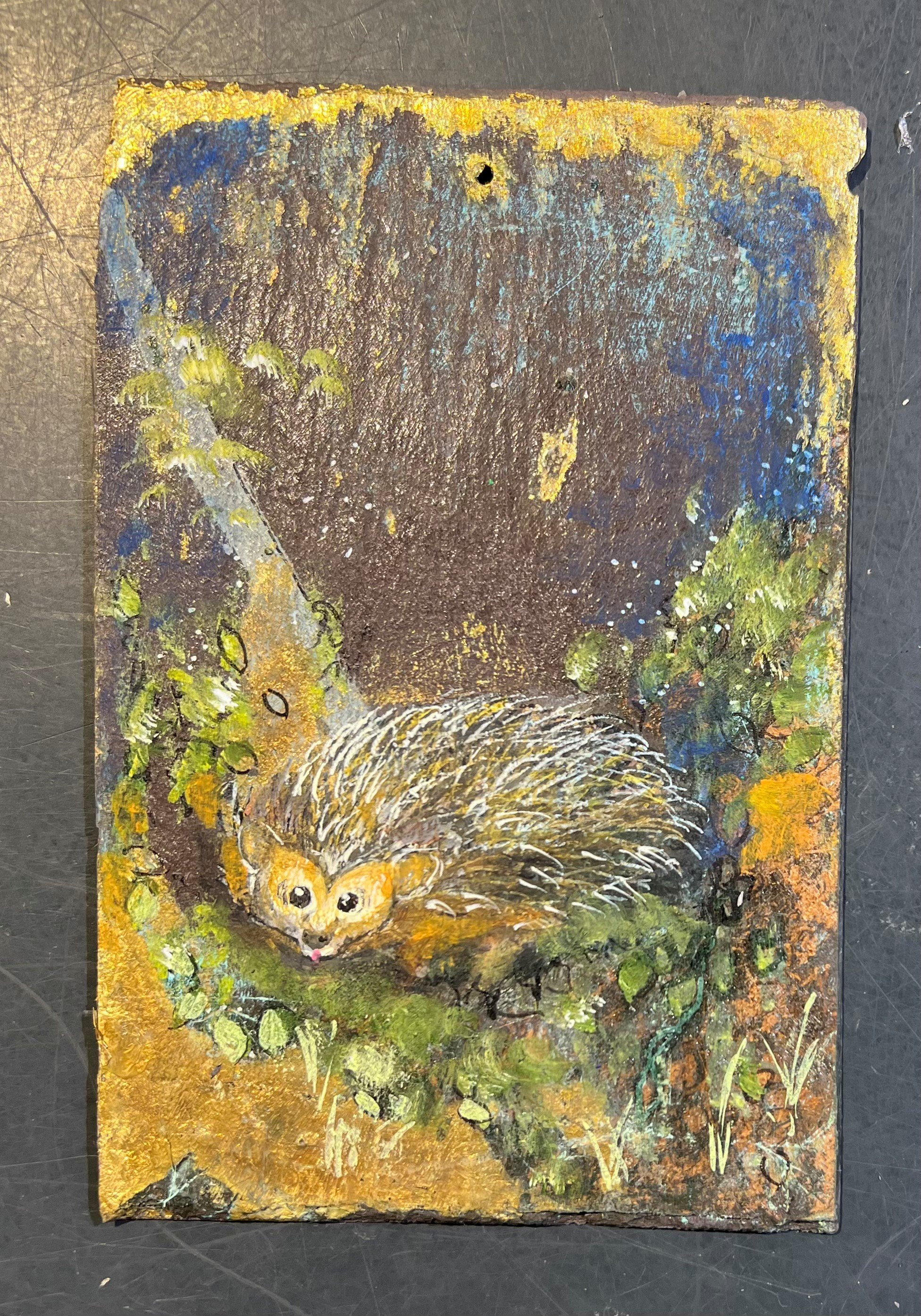 Anne-Mette Lehrskov, 12x18cm maleri p skiffer