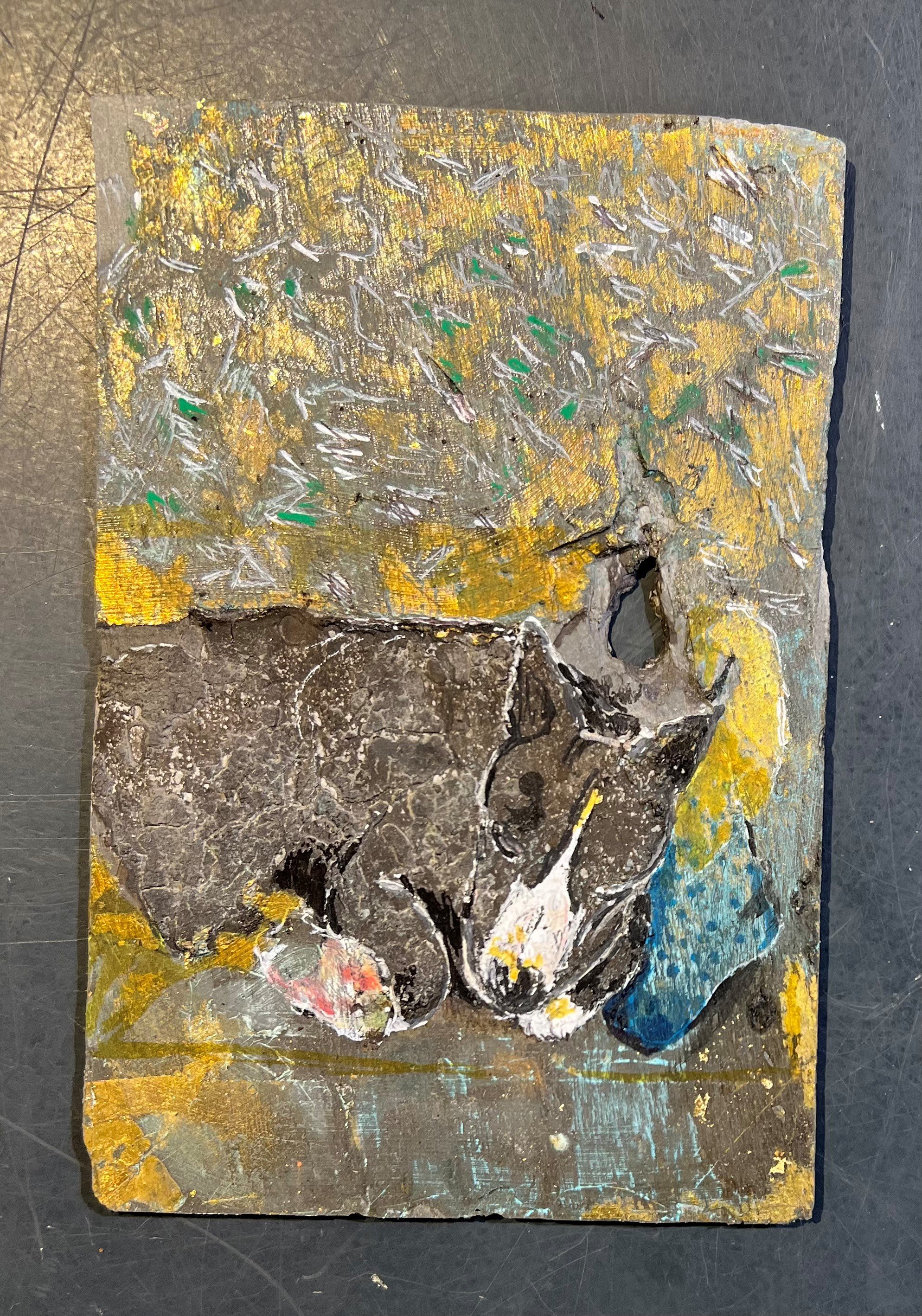 Anne-Mette Lehrskov, 12x18cm maleri p skiffer