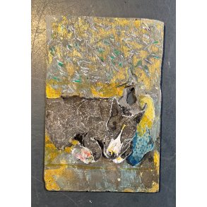 Anne-Mette Lehrskov, 12x18cm maleri p skiffer